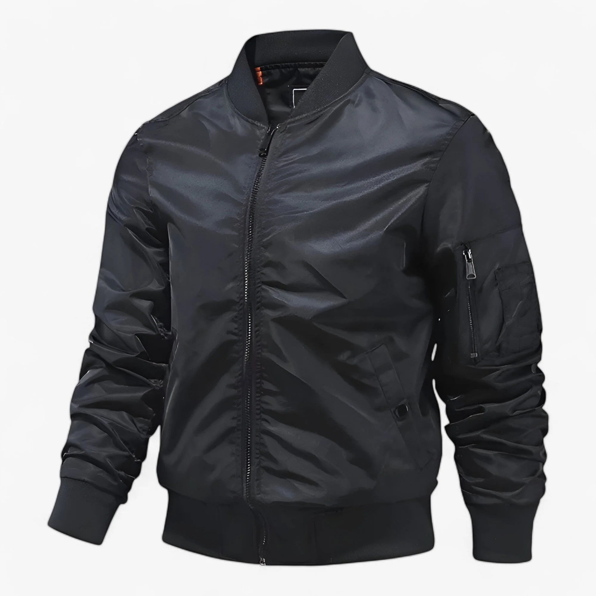 Blouson bomber homme – Veste brillante élégante avec fermeture éclair et poches