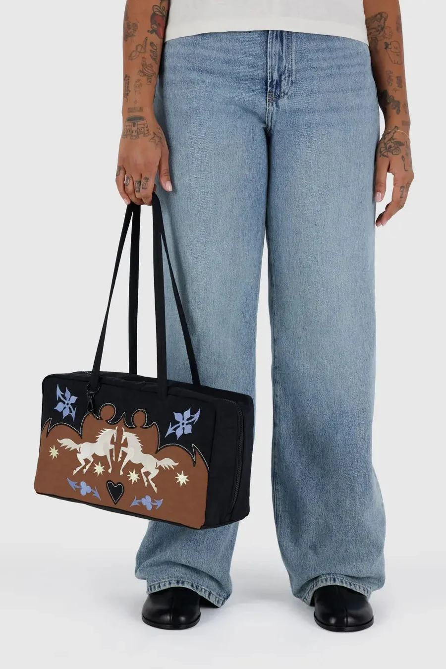 BAGGU Sac Bowler Moyen - Western Appliqué