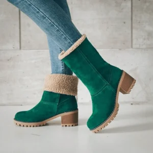 Bottes d’hiver chaudes doublées pour femmes