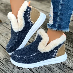 Chaussons Femme Chauds Antidérapants avec Doublure en Peluche