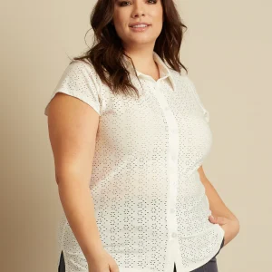 Blouse à manches courtes avec boutons