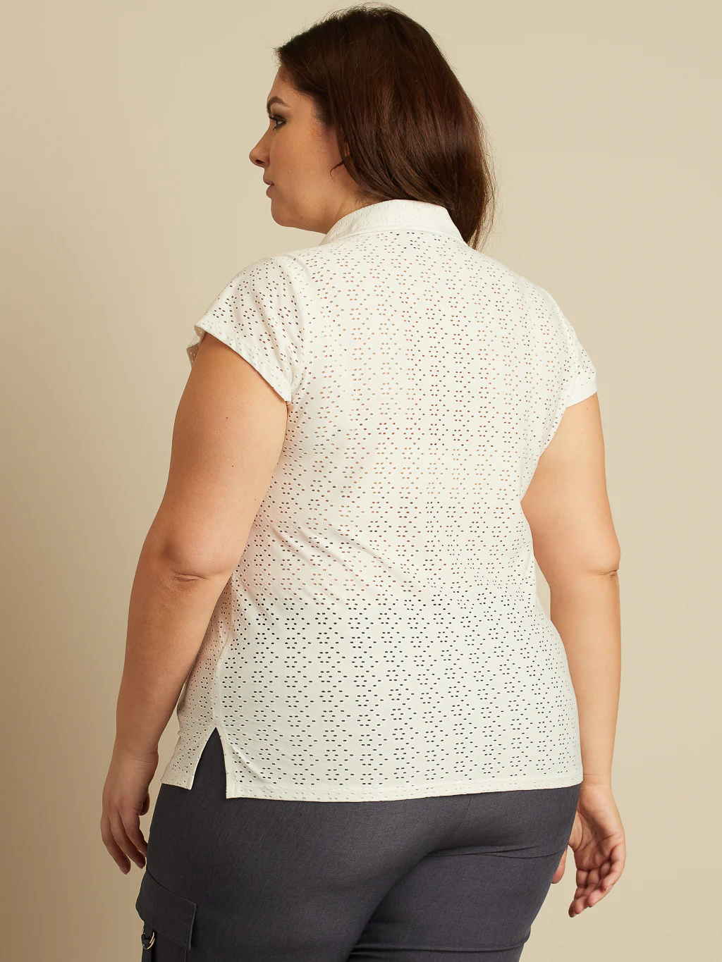 Blouse à manches courtes avec boutons – Image 4
