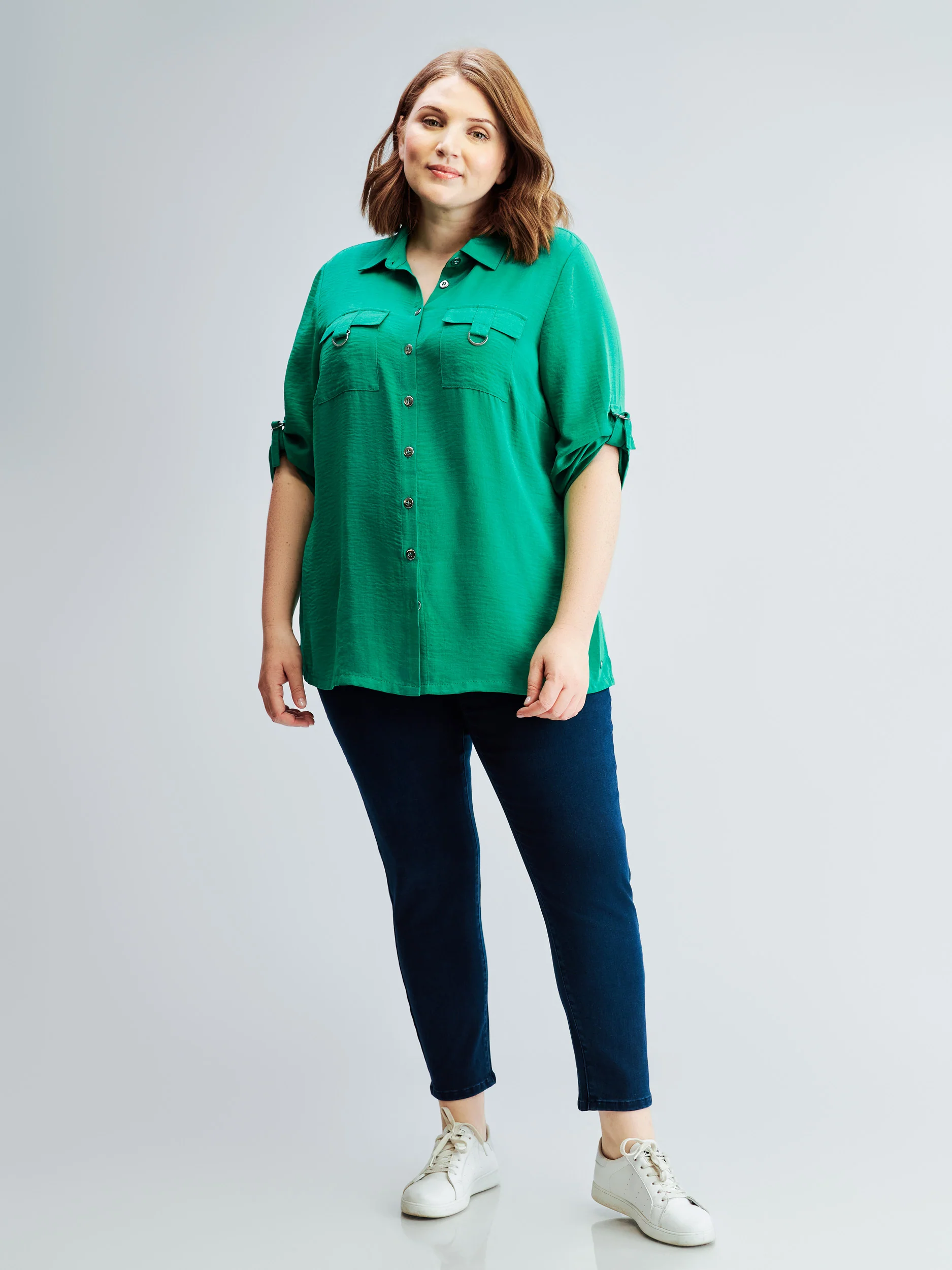 Blouse à manches 3/4 avec boutons – Image 5