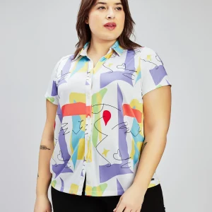 Blouse à manches courtes avec boutons