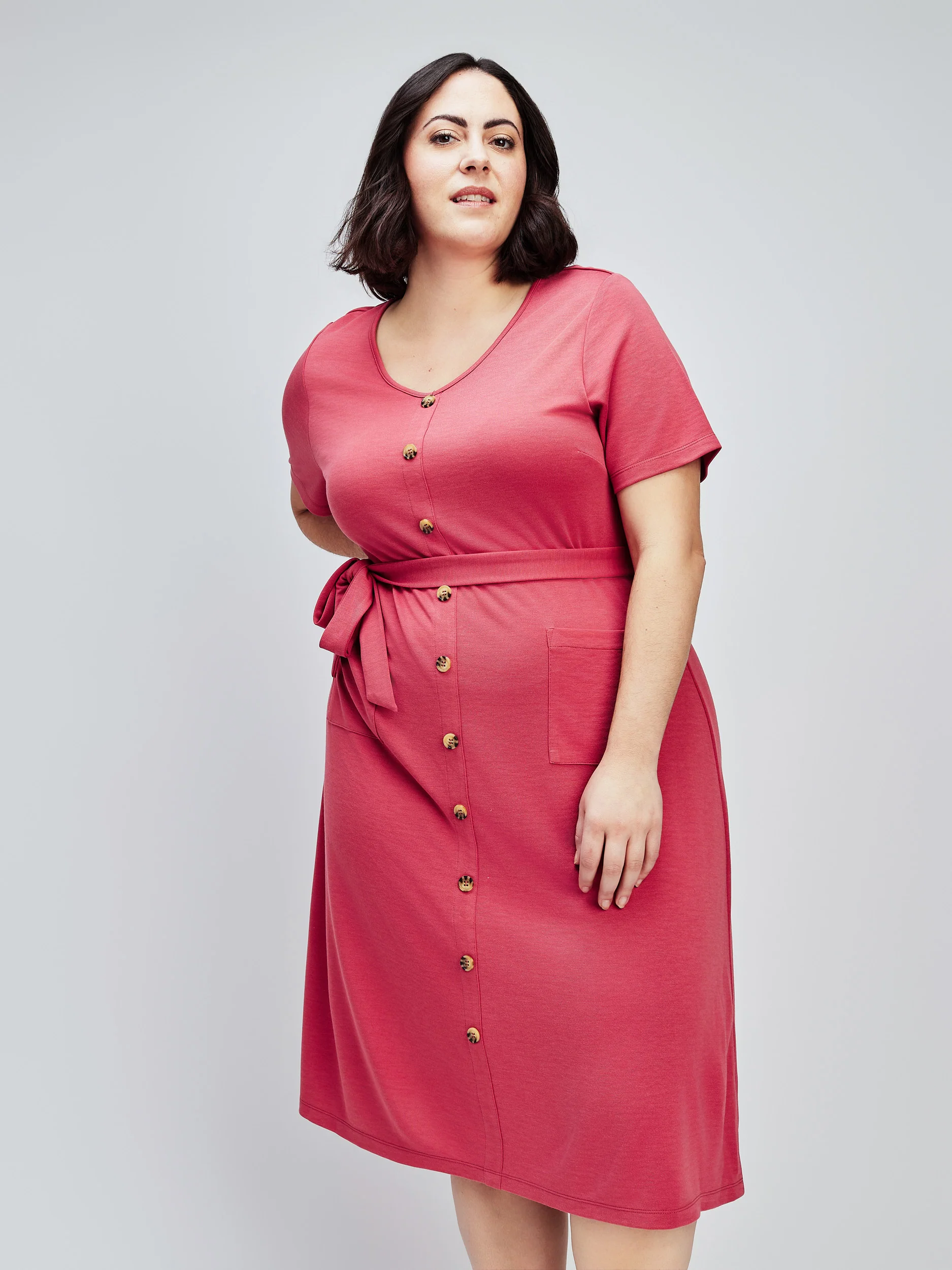 Robe midi évasée en tricot – Image 4
