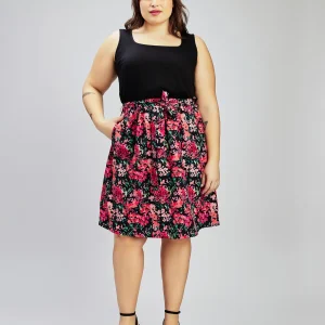 Robe midi évasée en tricot