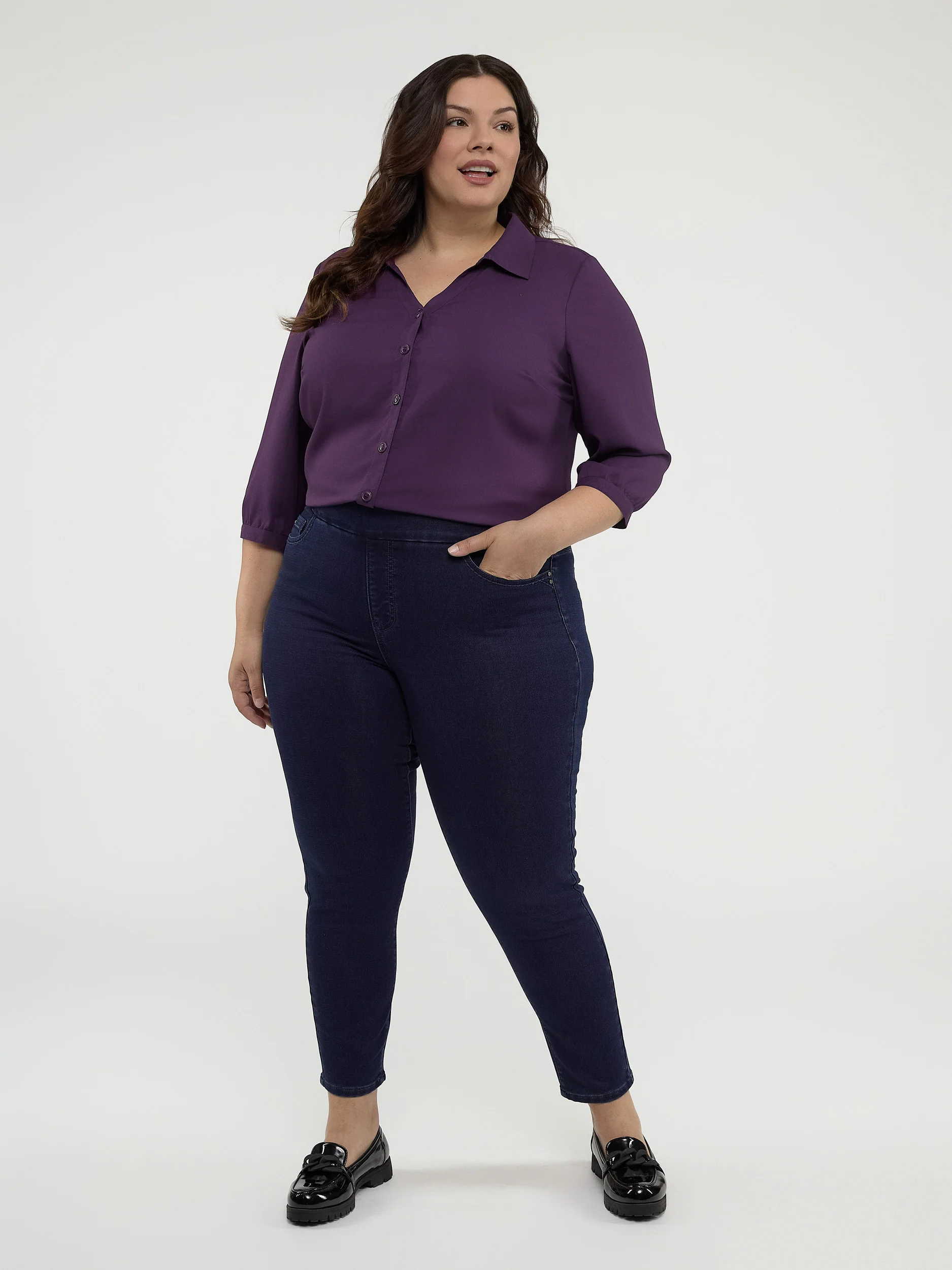 Jean skinny ajusté à enfiler – Image 6