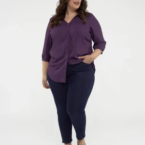 Blouse à manches 3/4 avec boutons