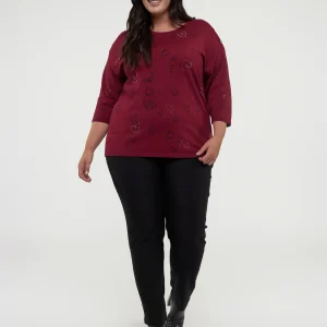 Chandail en tricot ample à manches 3/4