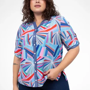 Blouse à manches 3/4 avec boutons