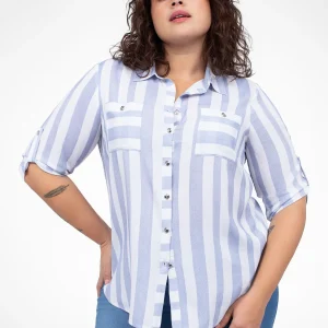 Blouse à manches 3/4 avec boutons