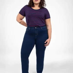 Jean droit semi-ajusté