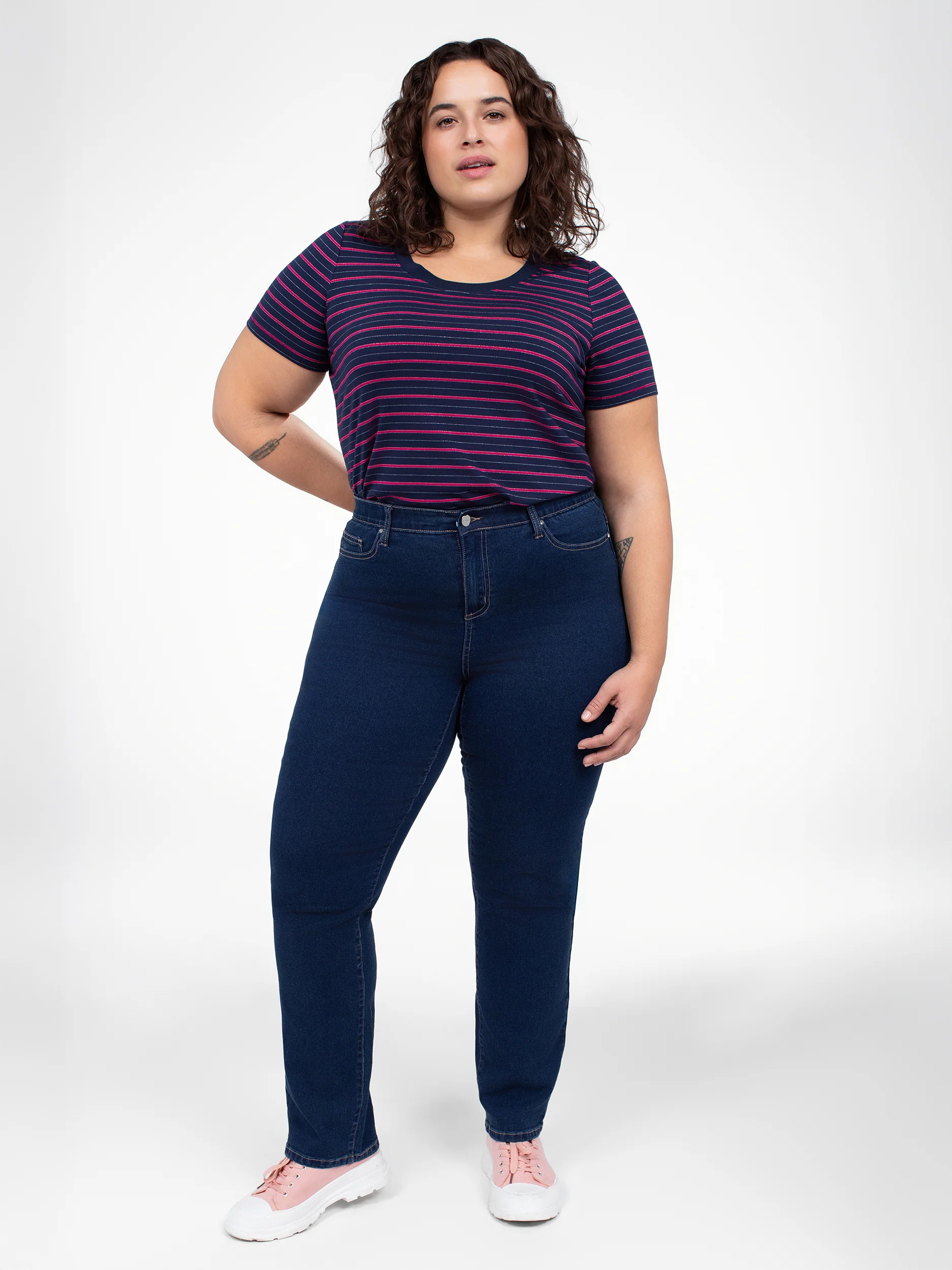 Jean droit semi-ajusté