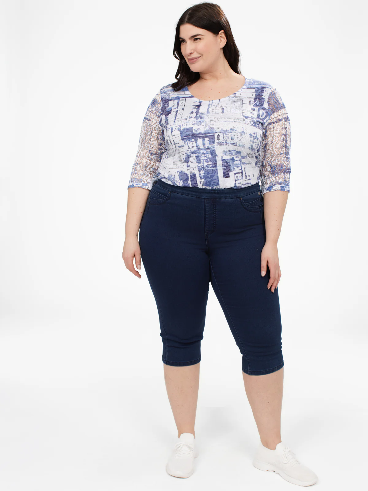 Capri étroit en denim à enfiler – Image 5