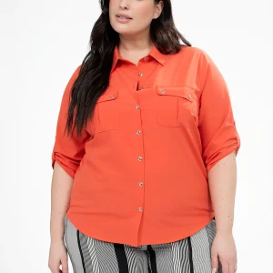 Blouse à manches 3/4 avec boutons