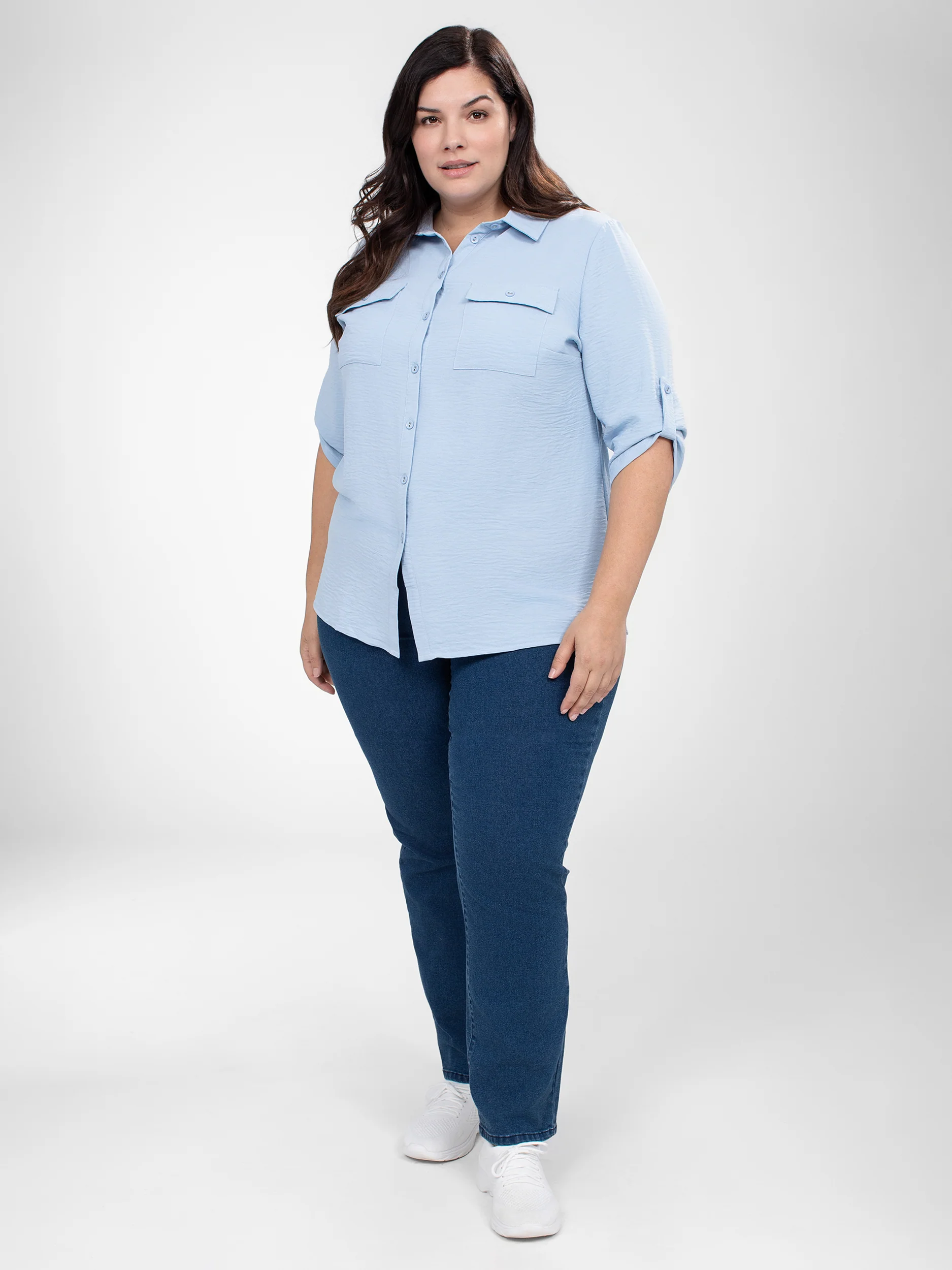 Blouse à manches 3/4 avec boutons – Image 3