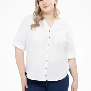 Blouse à manches 3/4 avec boutons