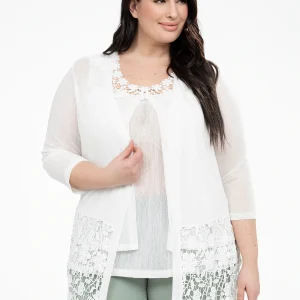 Cardigan semi ajusté à manches 3/4