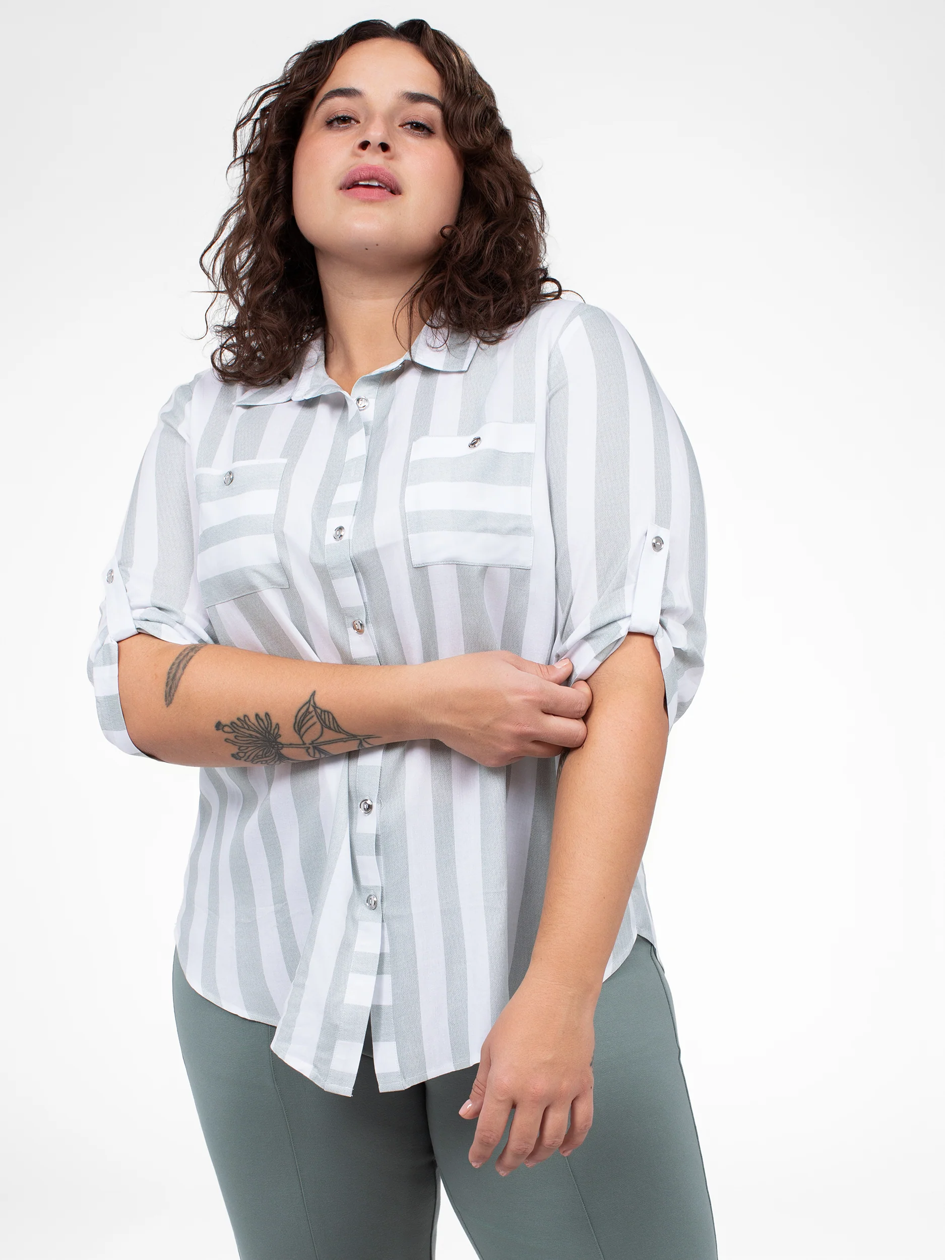 Blouse à manches 3/4 avec boutons – Image 6