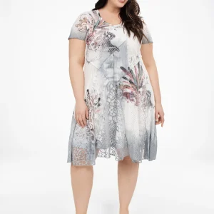 Robe midi évasée en tricot