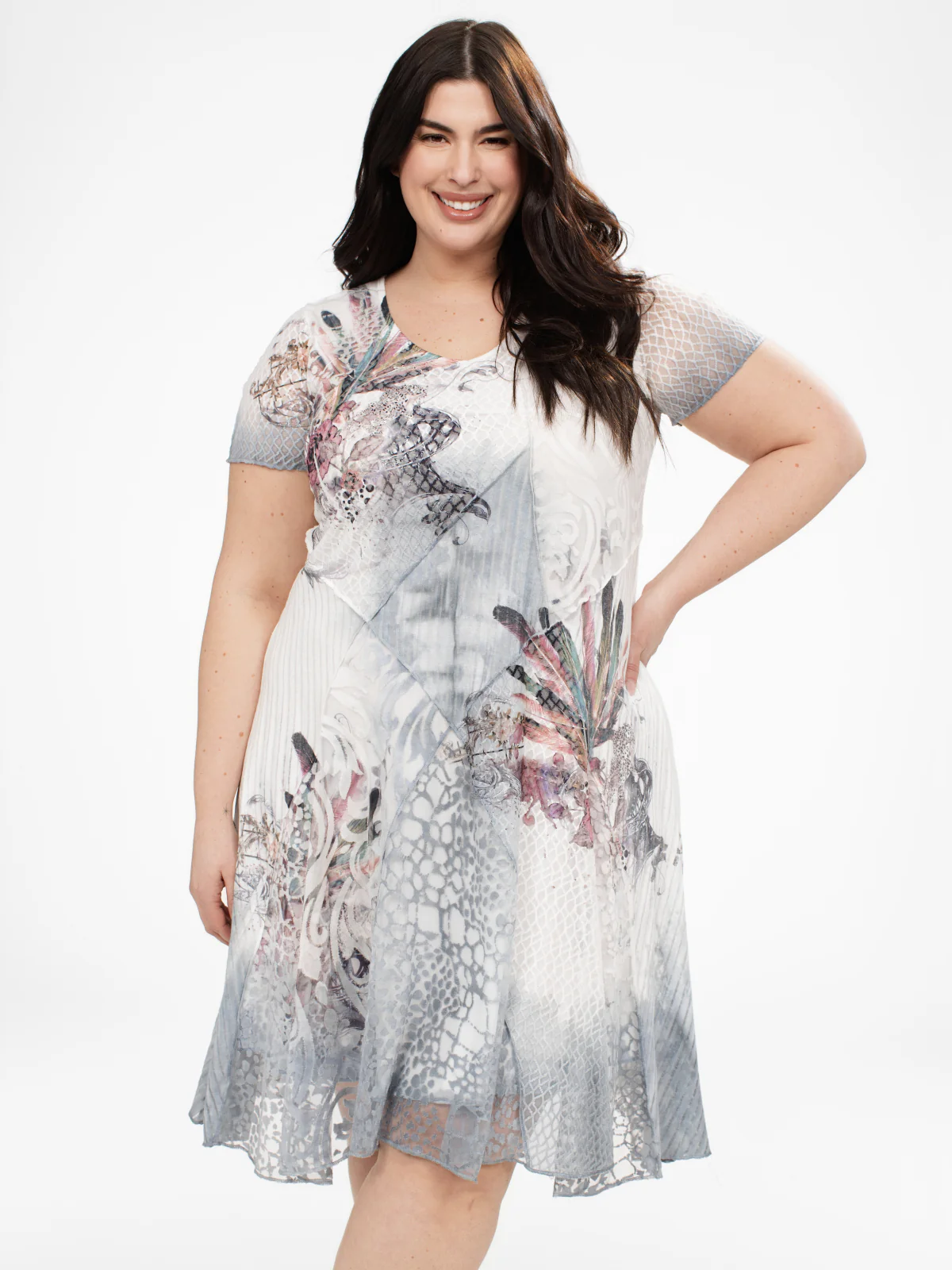 Robe midi évasée en tricot – Image 3