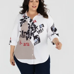 Blouse à manches 3/4 avec boutons