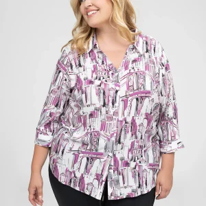 Blouse à manches 3/4 avec boutons