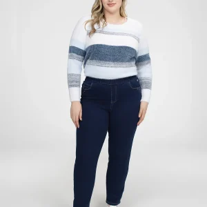 Jean étroit semi-ajusté à enfiler