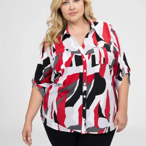 Blouse à manches 3/4 avec boutons