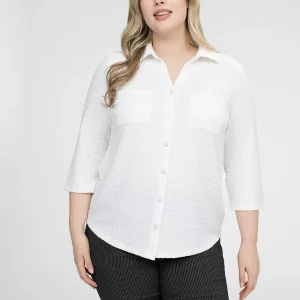 Blouse à manches 3/4 avec boutons
