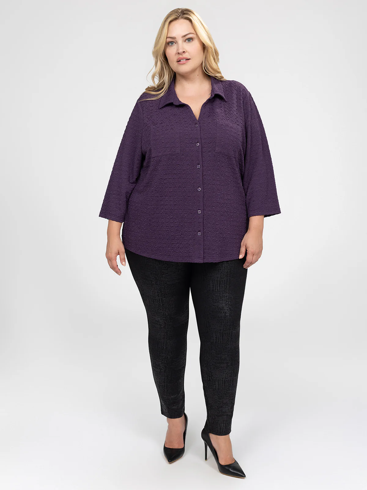 Blouse à manches 3/4 avec boutons – Image 7