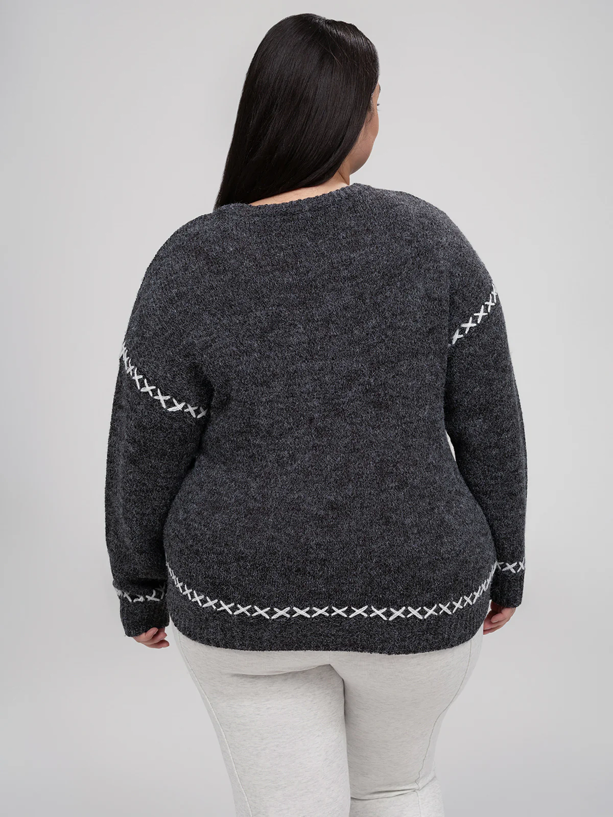 Chandail ample à manches longues – Image 4