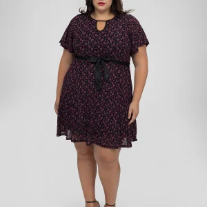 Robe midi évasée en tricot