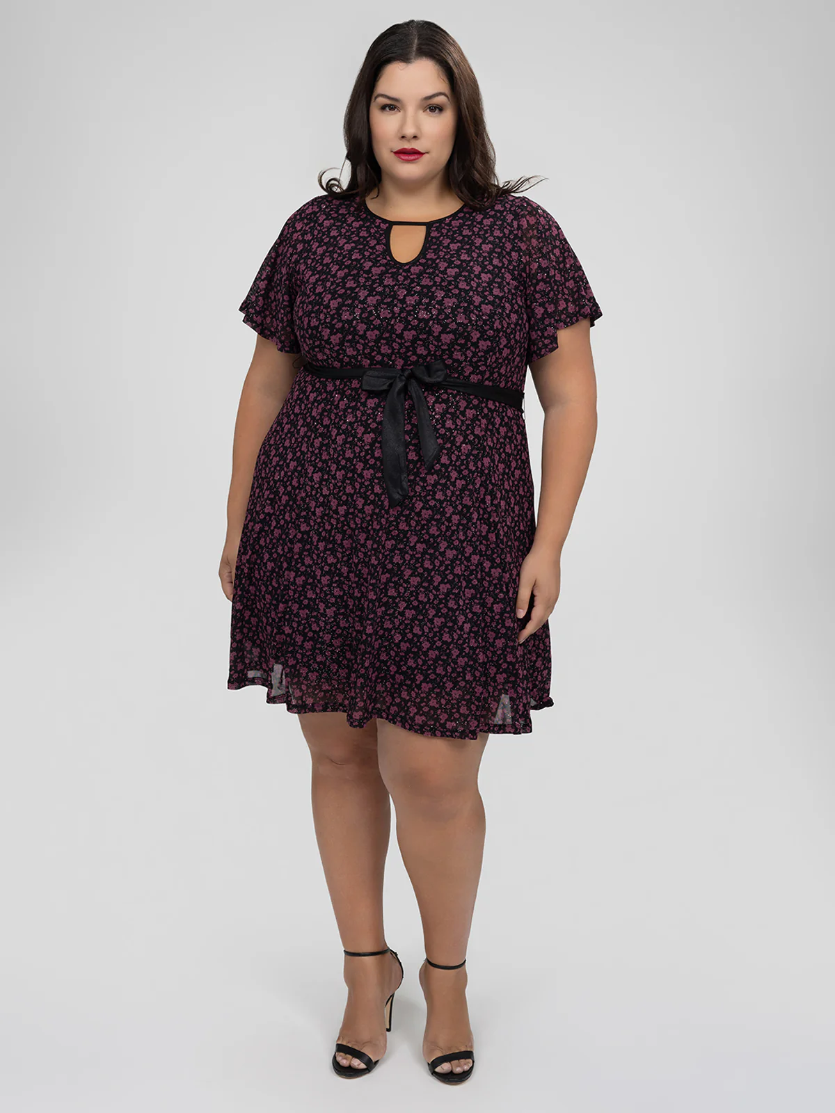 Robe midi évasée en tricot