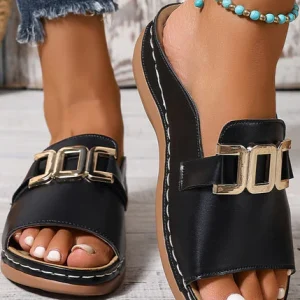 Mariya ~ Sandales confortables à semelle compensée