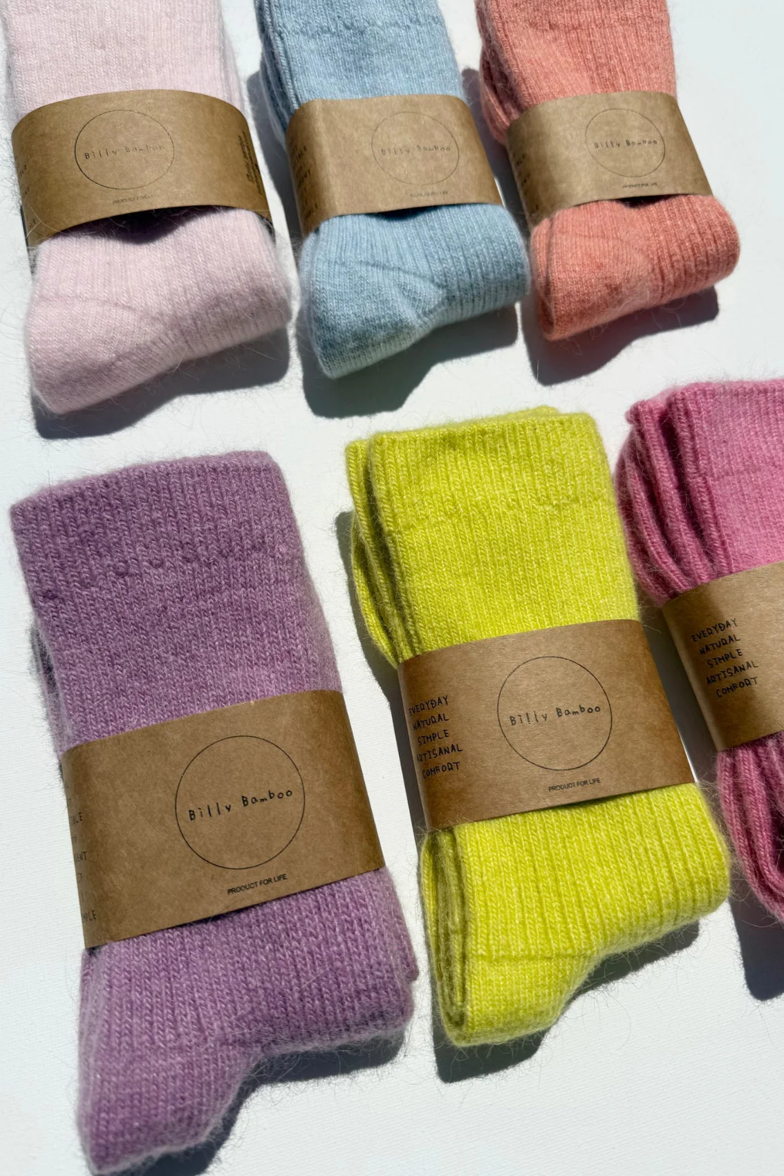 BILLY BAMBOO Chaussette Angora - Pastel Neige – Image 8
