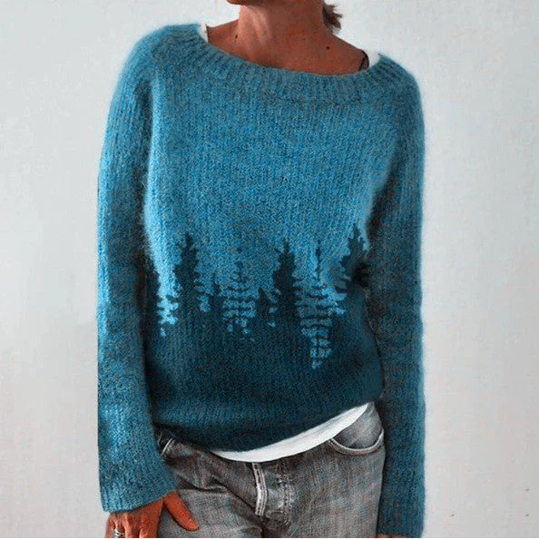 Pull rétro femme en maille pour l’automne et l’hiver – Image 5