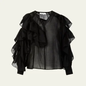 BLOUSE À VOLANT