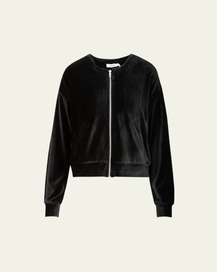 BLOUSON EN VELOUR AVEC ZIP