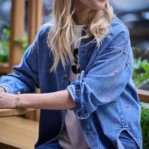 Veste Vlodia en jean brodé