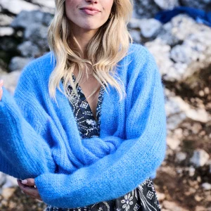 Gilet en mohair Laure bleu