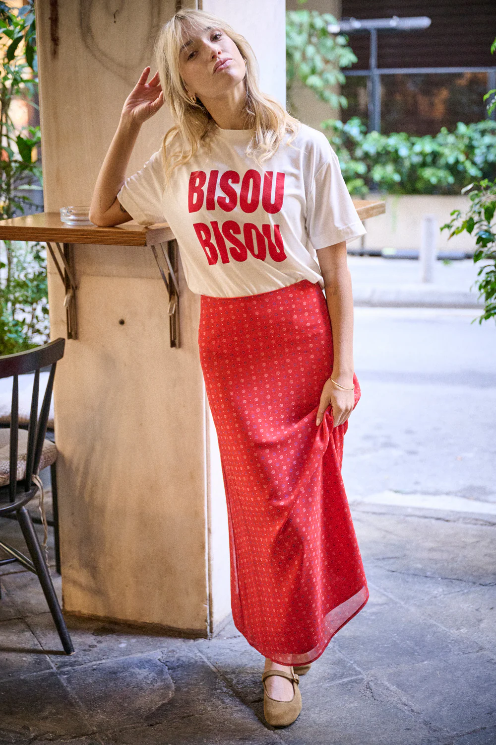 T-shirt Trey Bisou rouge – Image 3