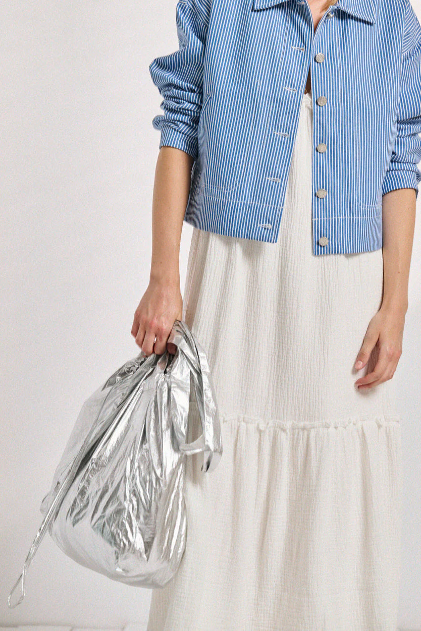 Sac Ava lamé argenté – Image 6