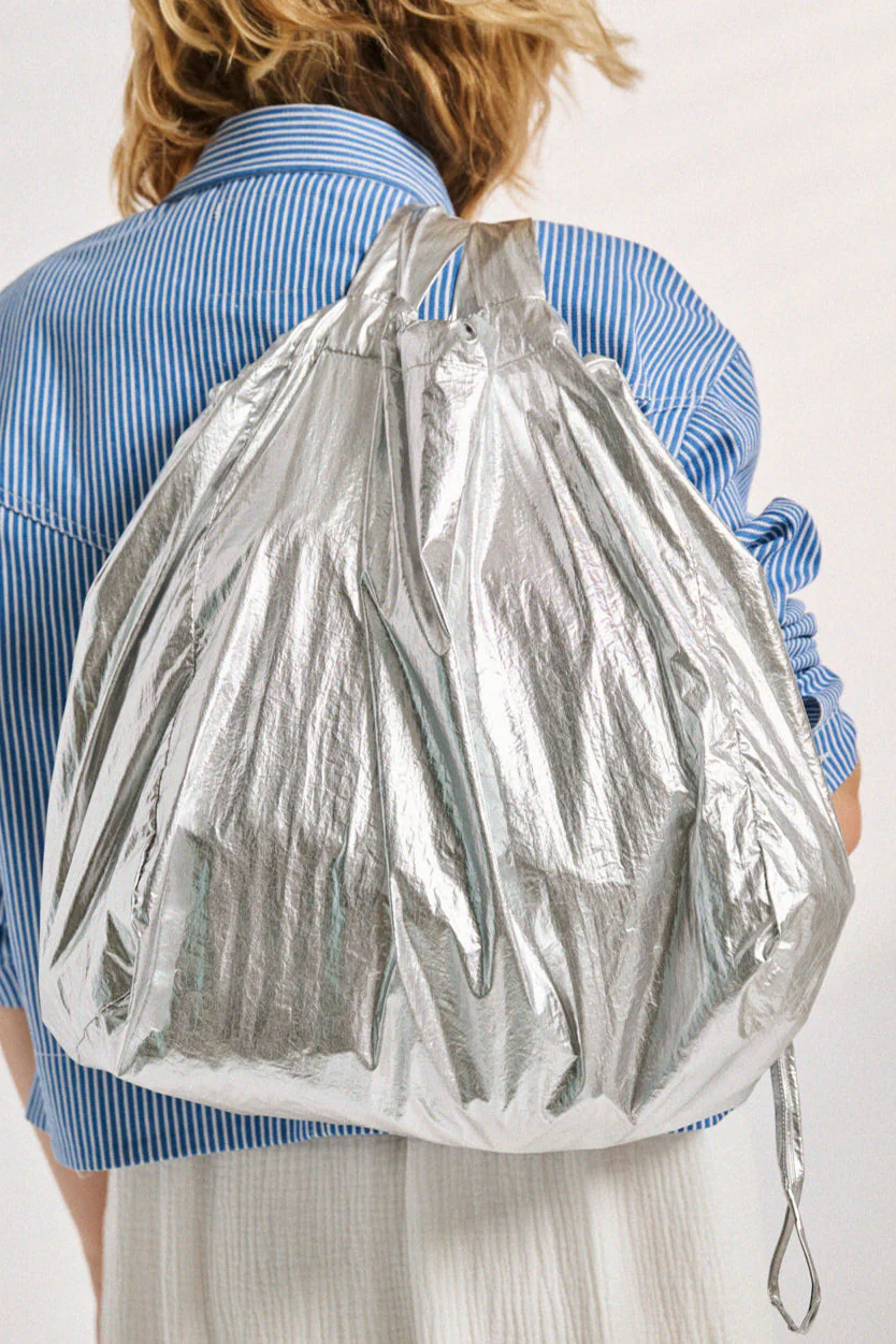 Sac Ava lamé argenté – Image 2