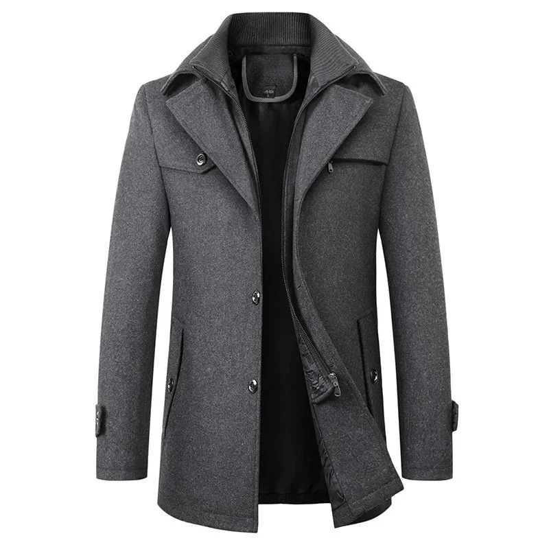 Veste d’Hiver Matelassée Homme – Manteau Chaud avec Col Montant et Doublure – Image 9