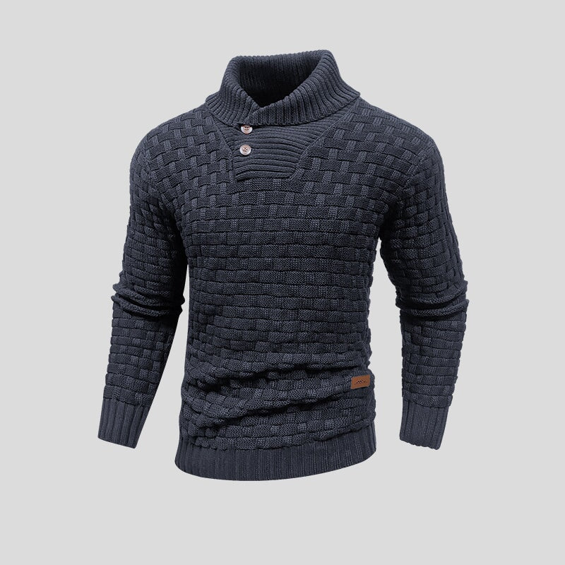 Pull Homme Tricoté – Pull Chaud avec Col et Design Classique – Image 8