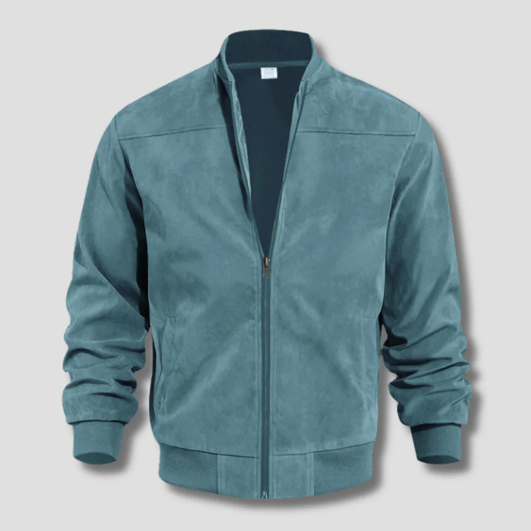 Blouson bomber homme – Coupe regular – Léger – Fermeture éclair – Bords-côtes – Style casual – Image 3