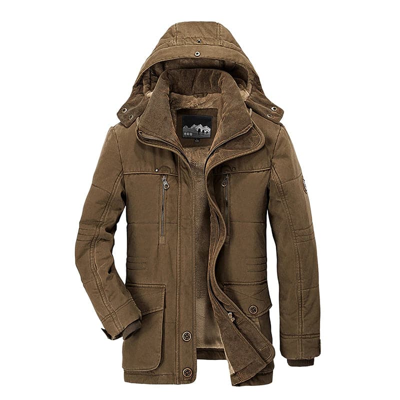 Veste d’Hiver Homme Robuste – Modèle Chaud Extérieur avec Capuche et Poches – Image 4
