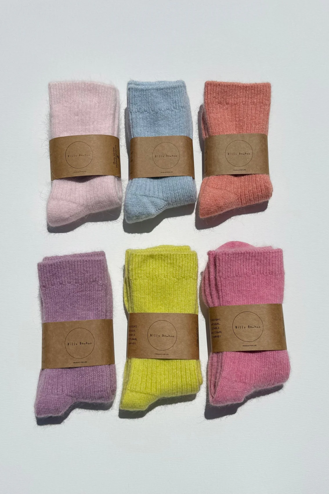 BILLY BAMBOO Chaussette Angora - Pastel Neige