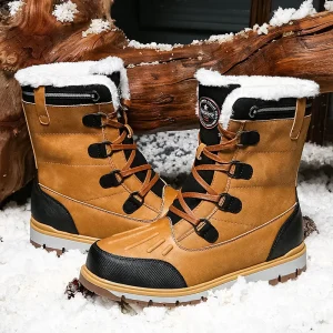 Bottes d’hiver homme avec doublure chaude – Adhérence confortable & style outdoor